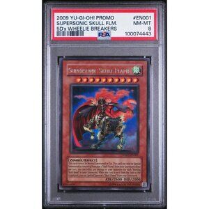 2009 YU-GI-OH! PROMO EN001 SUPERSONIC SKULL FLAME 5D's WHEELIE BREAKERS PSA 8